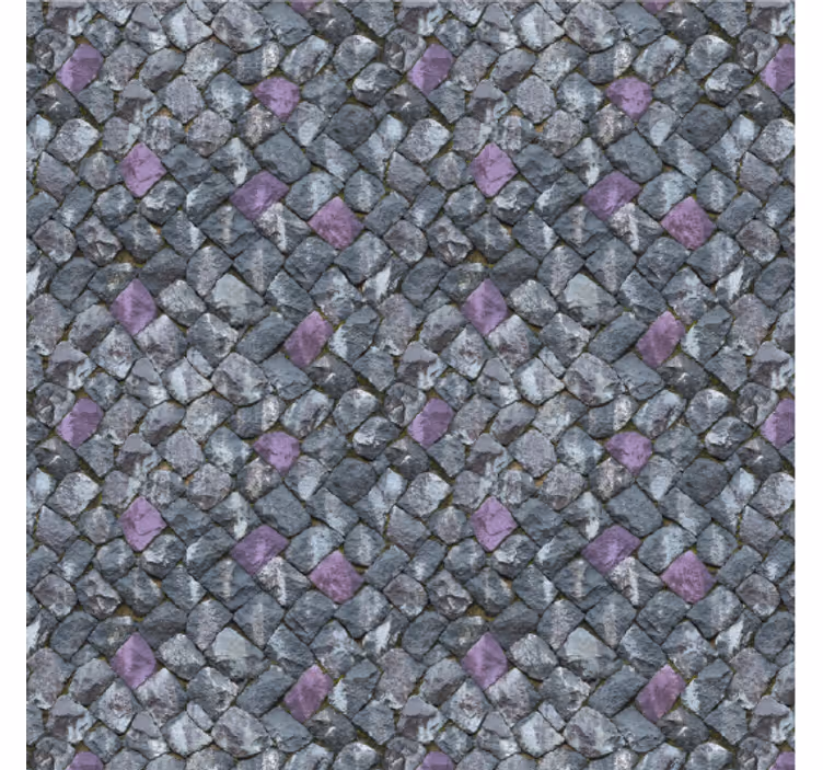 Papel pintado piedra estilo kawaii piedras irregulares - TenVinilo
