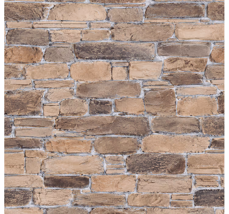 Papel pintado piedra diseño de ladrillo realista - TenVinilo