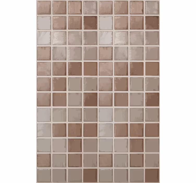 Papel pintado azulejos patrón de cuadrados cerámicos - TenVinilo