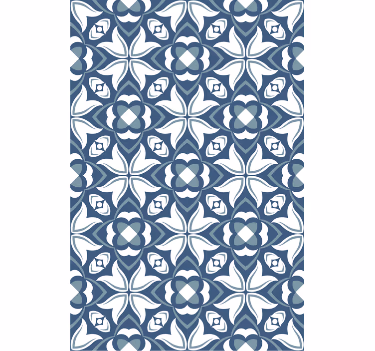 Papel pintado azulejos elementos botánicos elegantes - TenVinilo