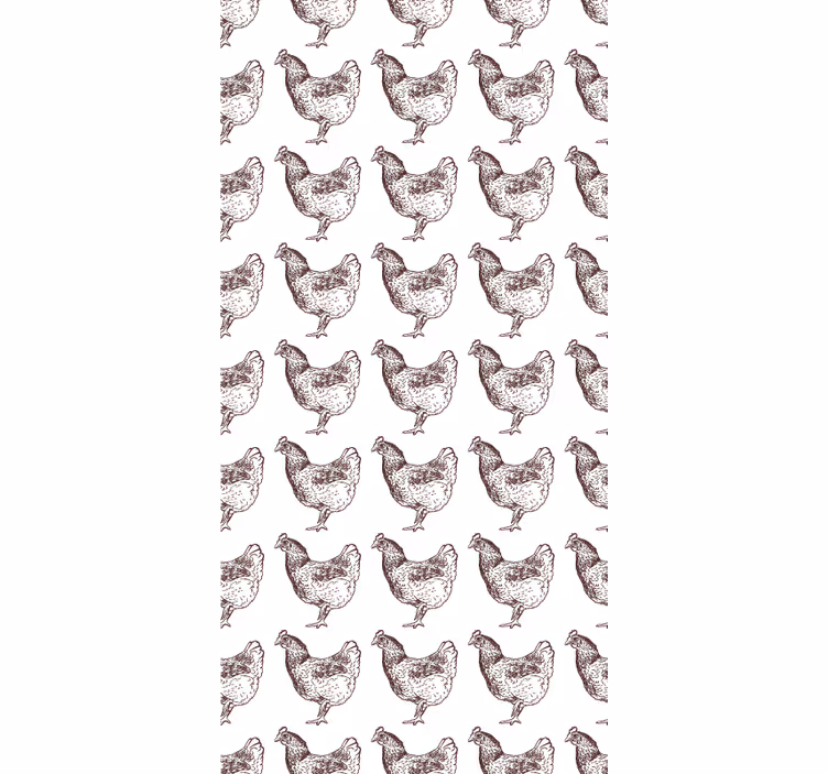 Papel pintado infantil diseño de gallo original - TenVinilo