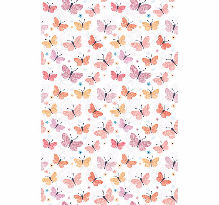 Papel pintado infantil mariposas volando - TenVinilo