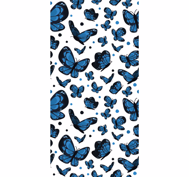 Papel pintado infantil mariposa azul - TenVinilo