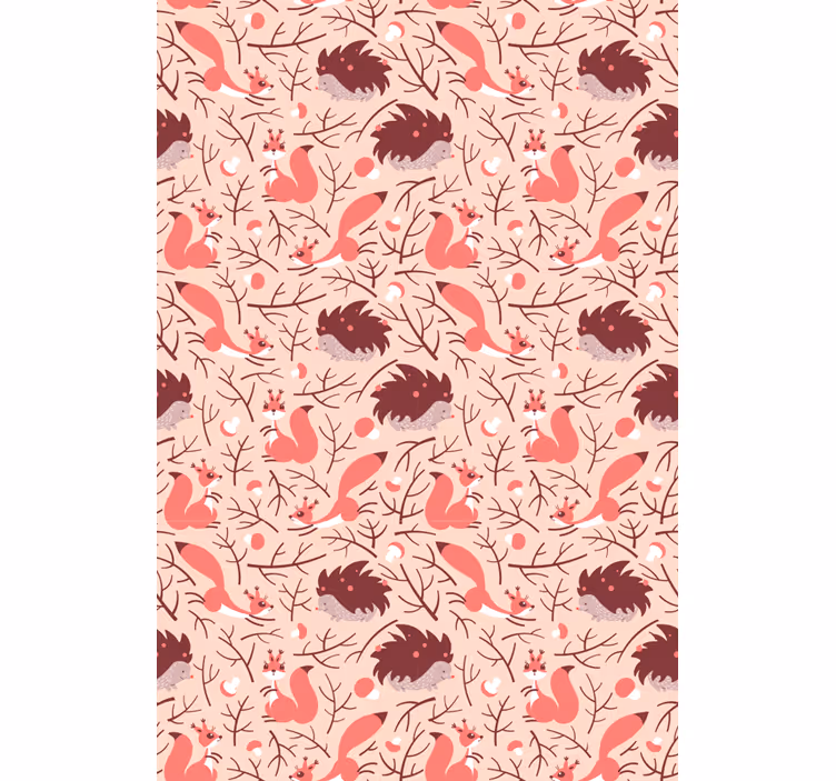 Papel pintado infantil motivo de fauna - TenVinilo
