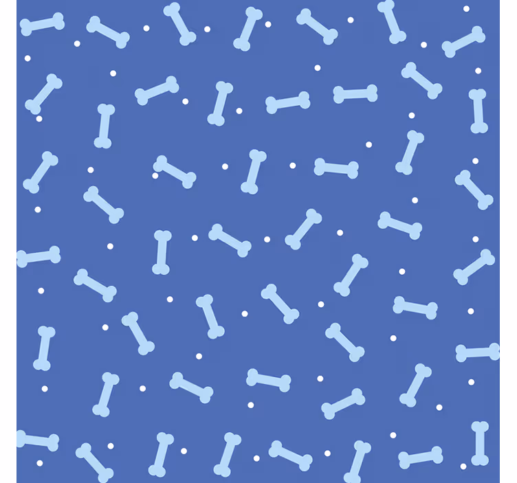 Papel pintado infantil patrón de huesos de perro - TenVinilo
