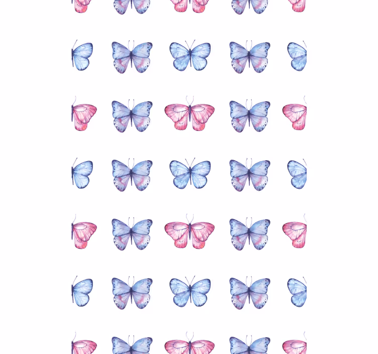 Papel pintado infantil alas azules y rosas - TenVinilo