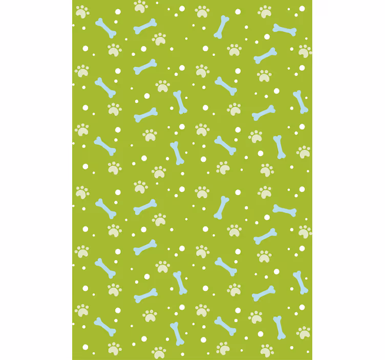 Papel pintado infantil patrón de huellas de patas - TenVinilo