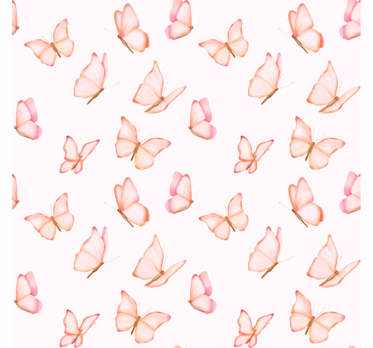 Papel pintado mariposas patrón rosa - TenVinilo