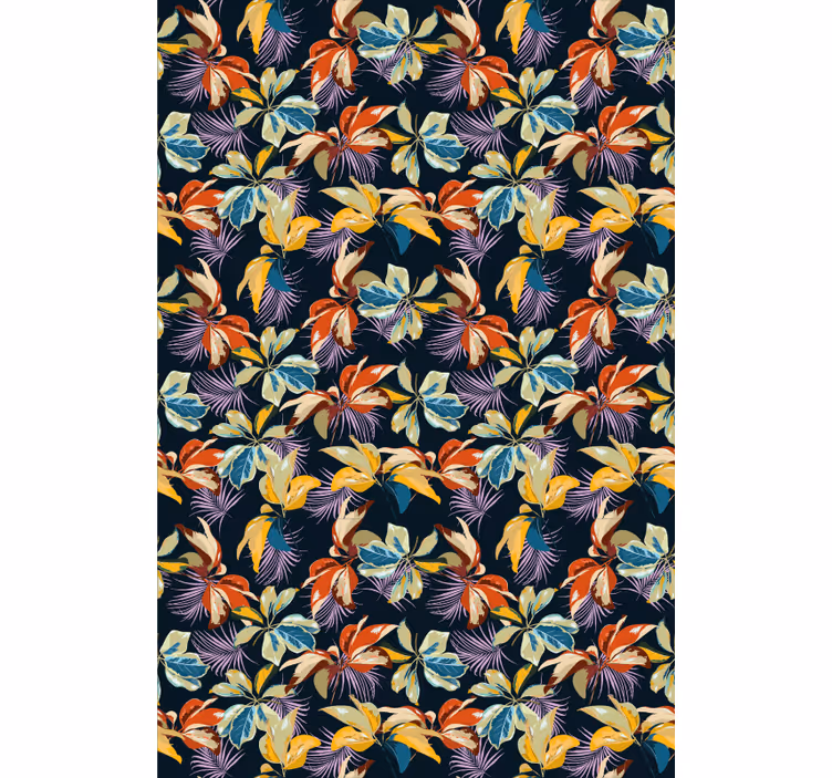 Papel pintado pasillos diseño floral lirio tigre - TenVinilo
