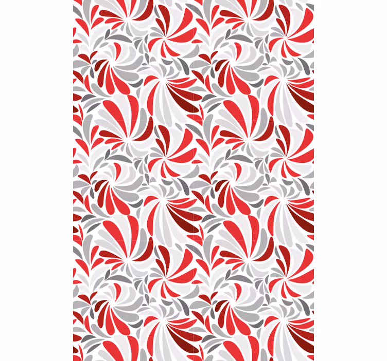 Papel pintado pasillos motivo floral en espiral - TenVinilo