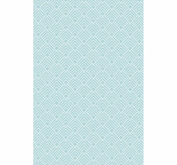Papel pintado nórdico líneas zigzagueantes azul claro - TenVinilo