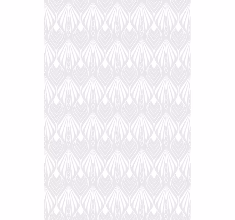 Papel pintado nórdico patrón de hojas blancas y grises - TenVinilo