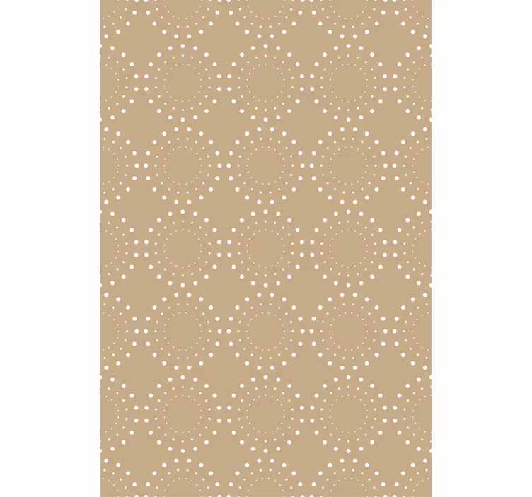 Papel pintado nórdico fondo beige claro con círculos blancos - TenVinilo
