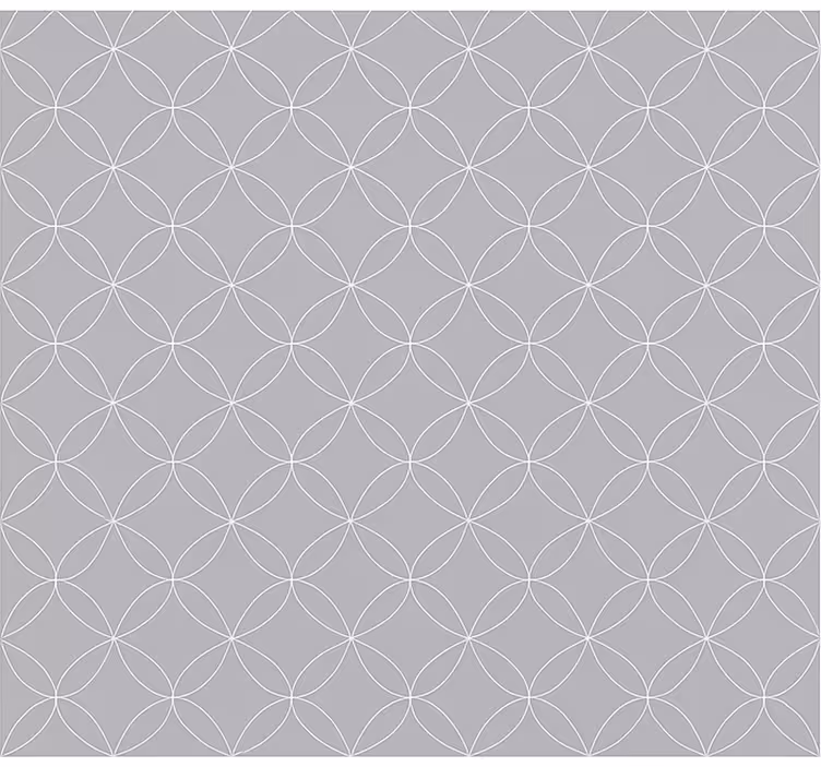 Papel pintado nórdico flores abstractas geométricas grises - TenVinilo