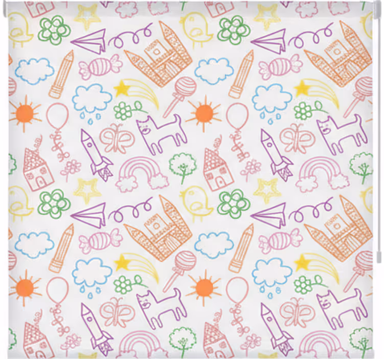 Papel pintado nórdico estampado de garabatos divertidos - TenVinilo