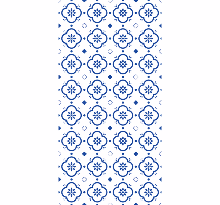 Papel pintado clásico azulejos azules - TenVinilo