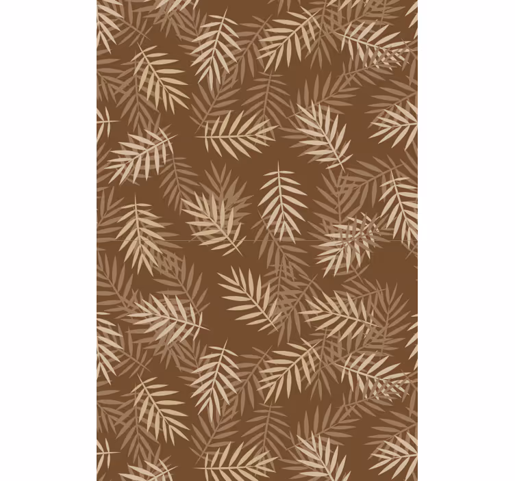 Papel pintado salón patrón de hojas natural - TenVinilo