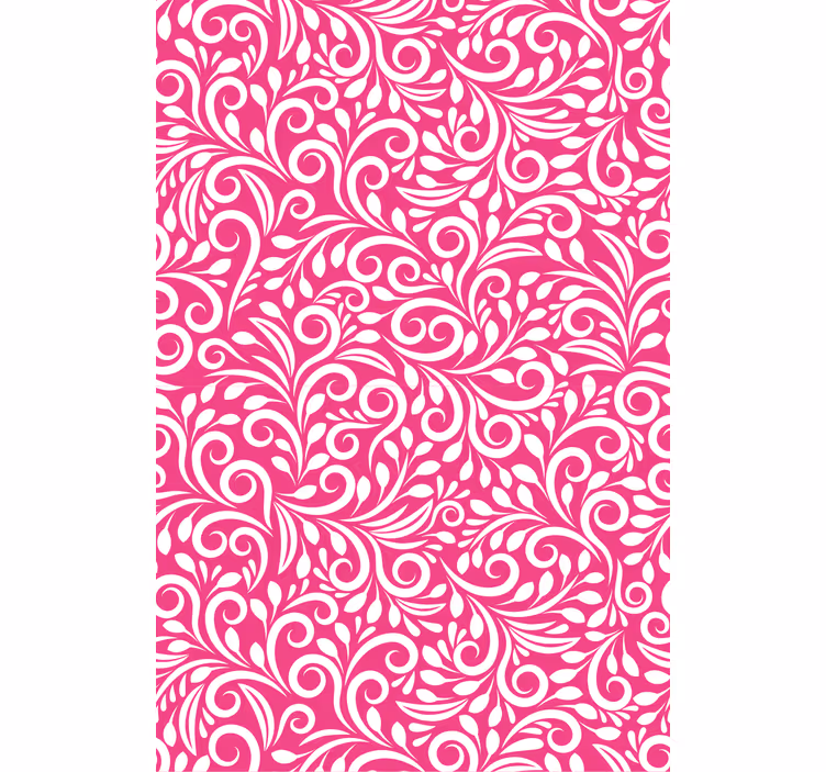 Papel pintado salón patrón de remolinos florales - TenVinilo