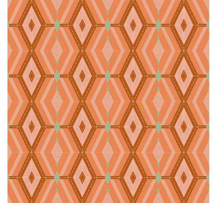 Papel pintado salón patrón hexagonal geométrico - TenVinilo