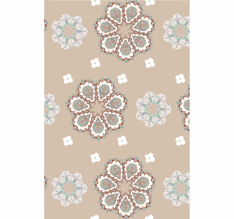 Papel pintado salón patrones florales elegantes - TenVinilo