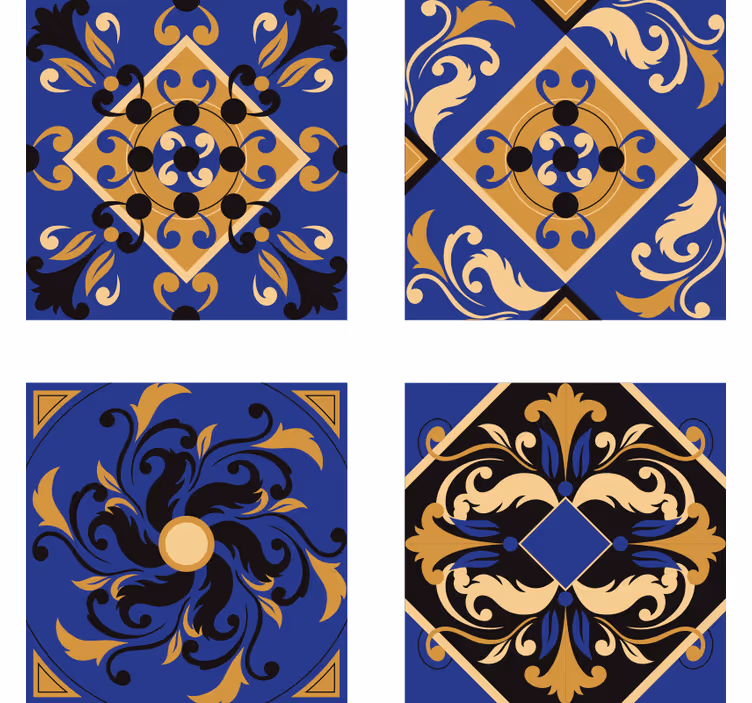 Papel pintado azulejos azulejos ornamentales - TenVinilo