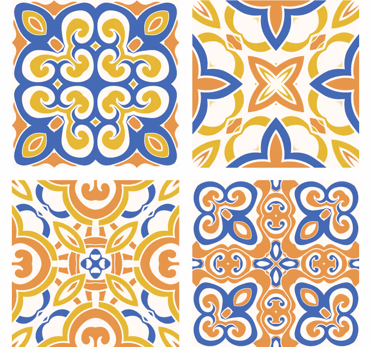 Papel pintado azulejos piastrelle sicilianas - TenVinilo