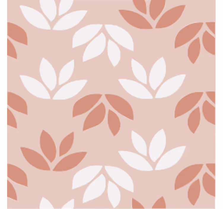 Papel pintado retro posavasos rosa floral - TenVinilo