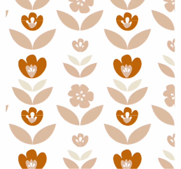 Papel pintado retro flores de los 70 - TenVinilo