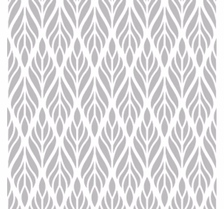 Papel pintado retro patrón floral étnico gris - TenVinilo
