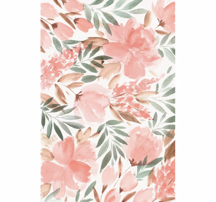 Papel pintado flores florales en floración - TenVinilo