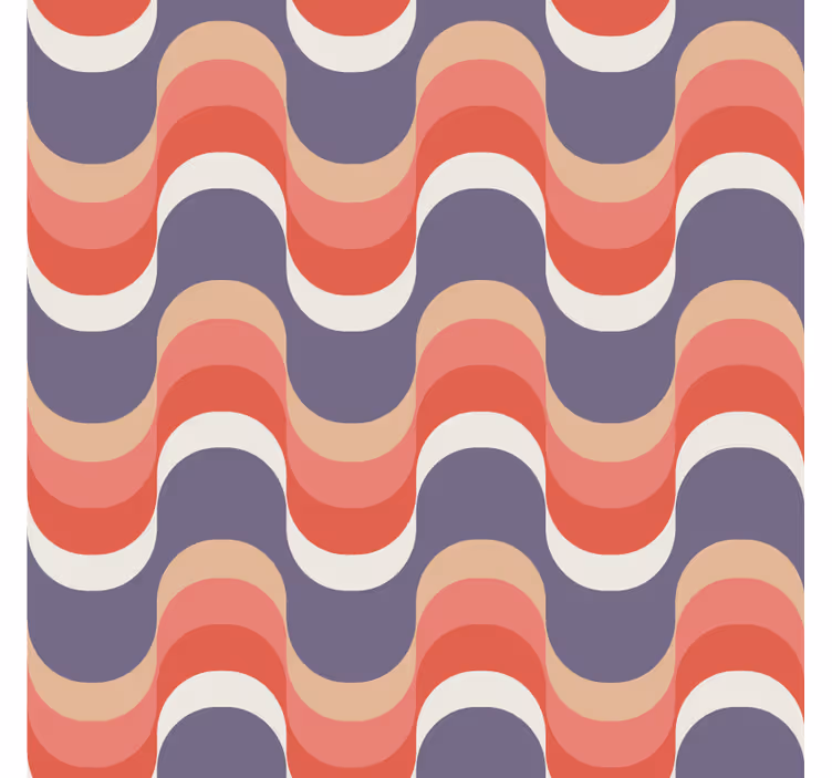 Papel pintado geométrico diseño de ondas - TenVinilo