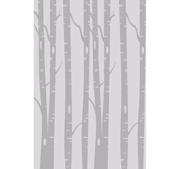 Papel pintado árboles bosque de abedules escandinavo - TenVinilo