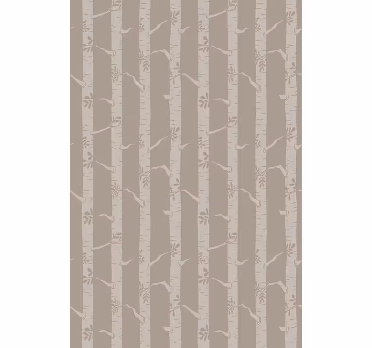 Papel pintado árboles diseño escandinavo de árboles finos - TenVinilo