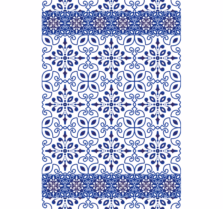 Papel pintado oficina diseño clásico azul y blanco - TenVinilo