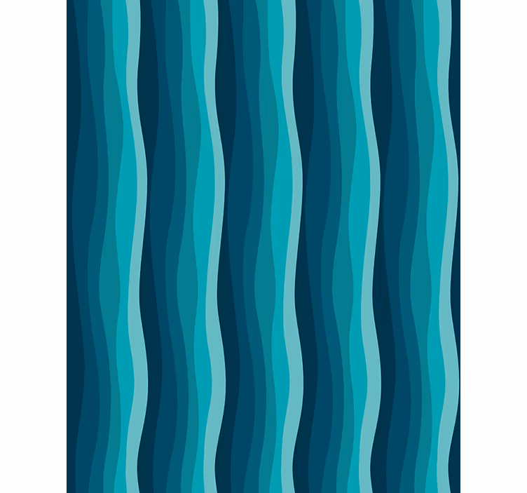 Papel pintado salón patrón azul ondulado - TenVinilo