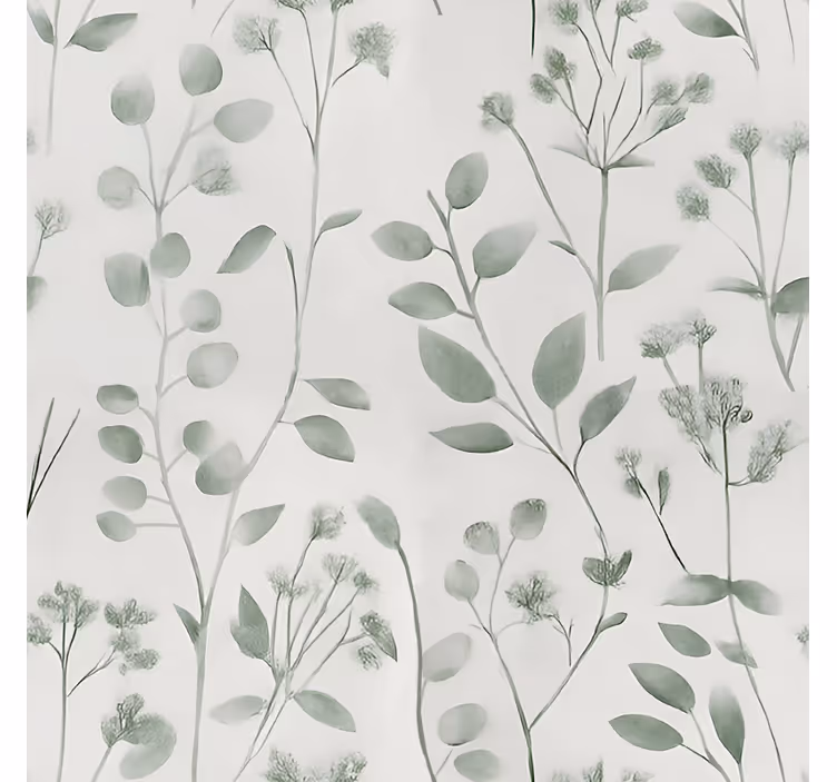 Papel pintado cocina hojas elegantes aquarella - TenVinilo