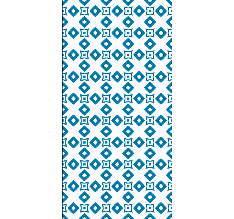 Papel pintado cocina patrón geométrico azul - TenVinilo