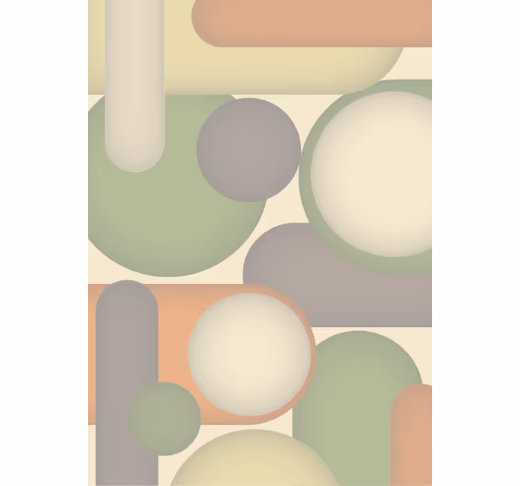 Papel pintado moderno arreglo de círculos geométricos - TenVinilo