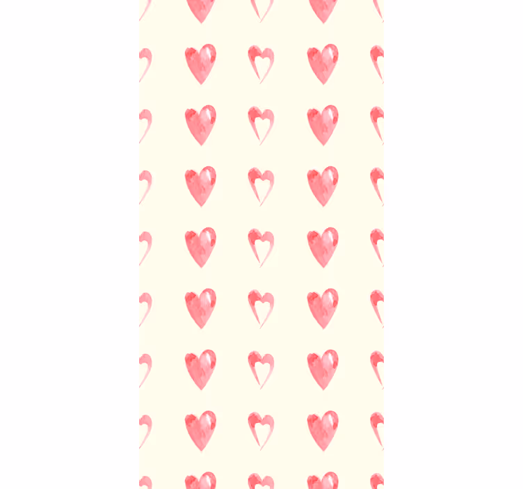 Papel pintado moderno corazones desperdiciados - TenVinilo