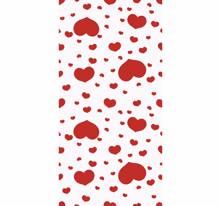 Papel pintado moderno corazones pequeños y grandes - TenVinilo