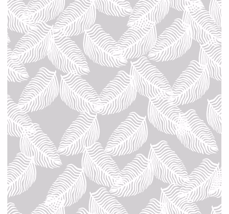 Papel pintado moderno floral minimalista gris - TenVinilo