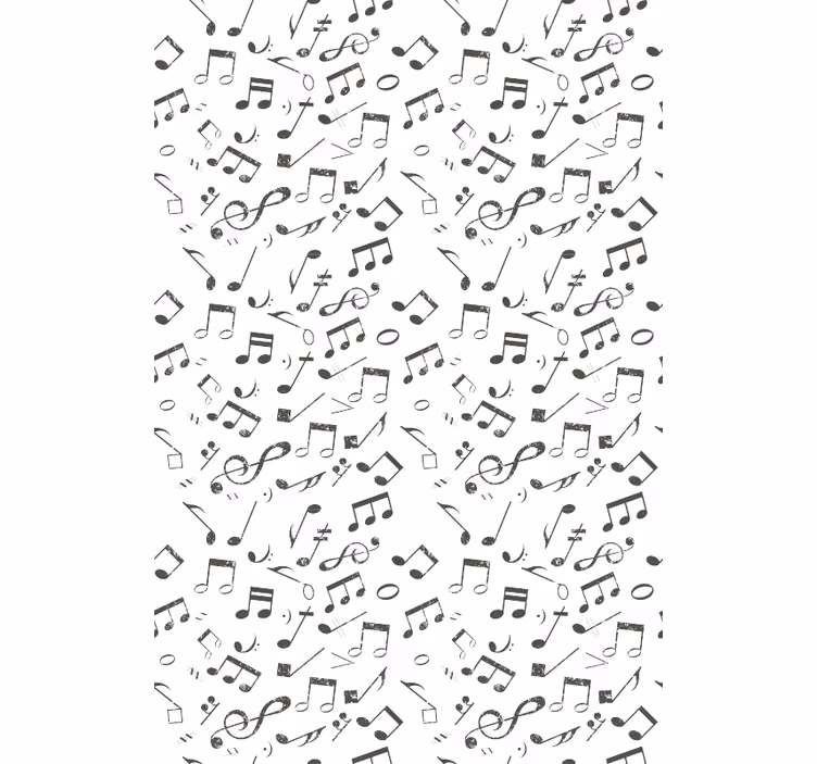 Papel pintado infantil cascada de notas musicales - TenVinilo