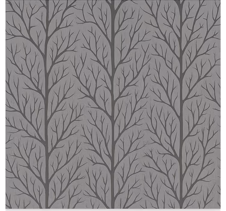 Papel pintado comedor árboles del bosque gris - TenVinilo