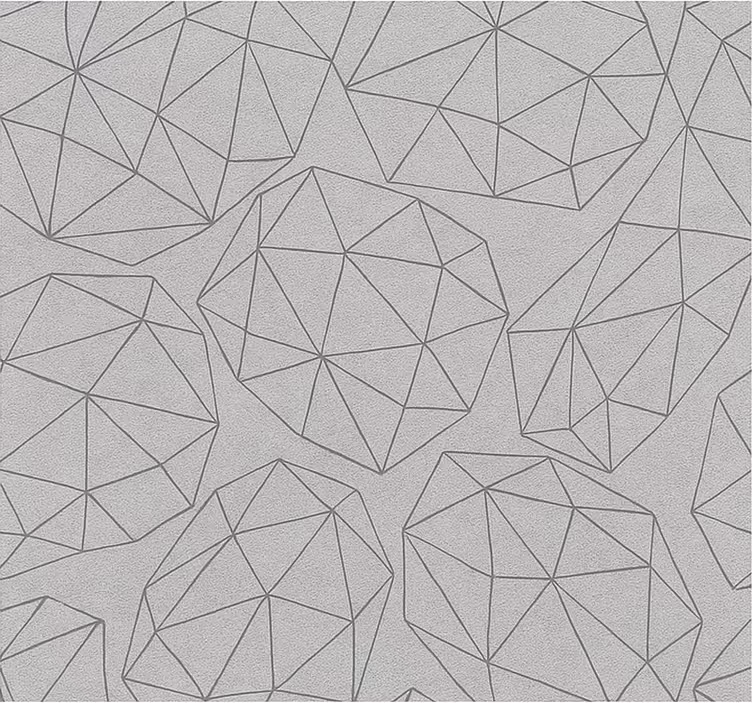 Papel pintado baño brillo plateado gema - TenVinilo