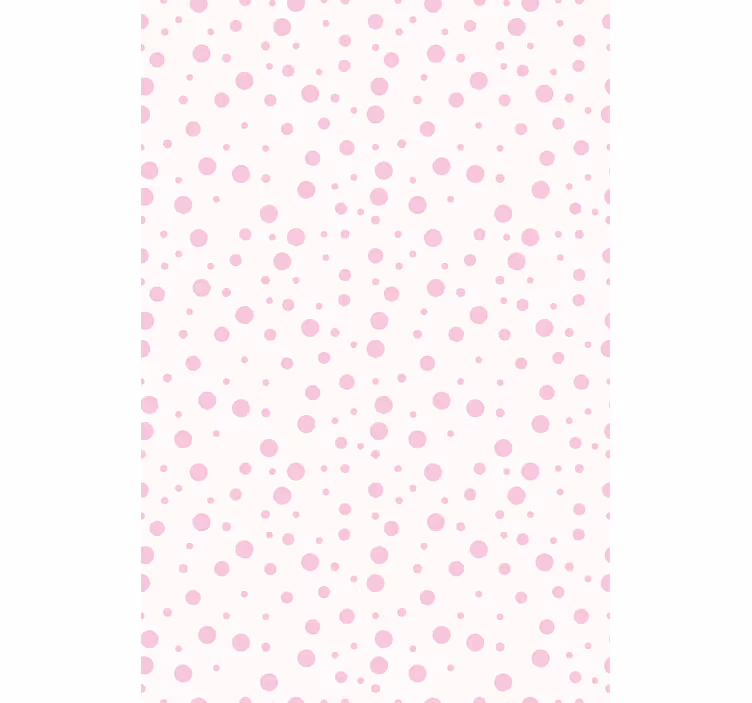 Papel pintado juvenil patrones de puntos rosas - TenVinilo