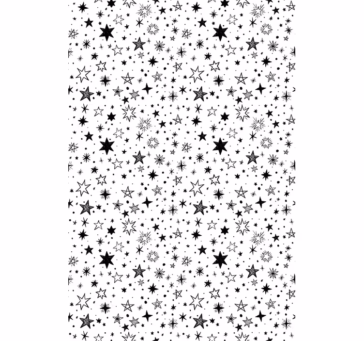 Papel pintado juvenil patrón noche estrellada - TenVinilo