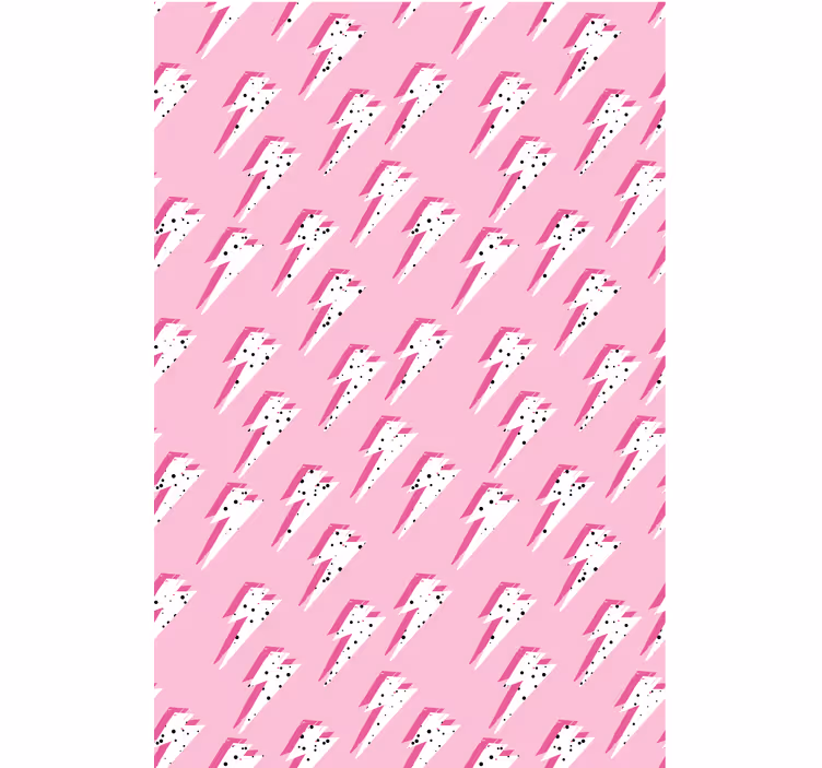 Papel pintado juvenil rayos blancos sobre fondo rosa - TenVinilo