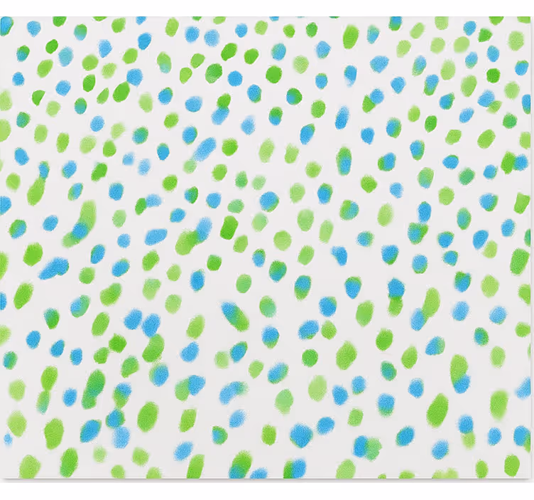 Papel pintado juvenil puntos azules y verdes - TenVinilo