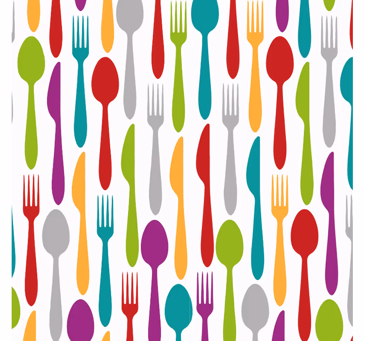 Papel pintado cocina utensilios de cocina - TenVinilo
