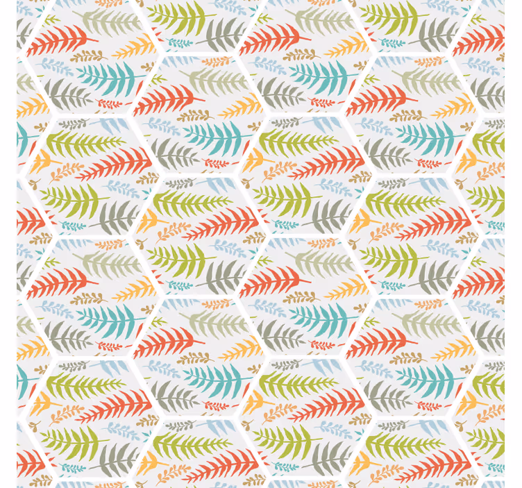 Papel pintado cocina azulejos de plantas - TenVinilo